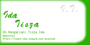 ida tisza business card